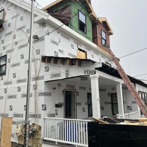 Full home renovation framing and Everbilt sheathing in Somerville, MA — Tinbercraft Construction